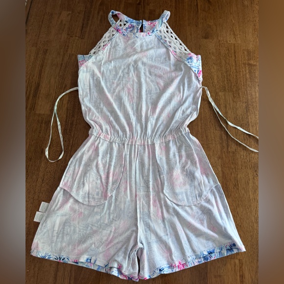 Lilly Pulitzer Lala Romper SZ XS Crew Blue Tint Sea To Shining Sea - Picture 13 of 16